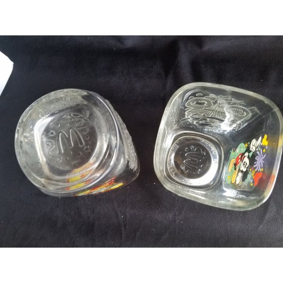 Vtg Mickey Mouse Walt Disney World Celebration Year 2000 McDonalds Glasses lot 2 - Picture 7 of 8